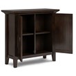 Redmond Solid Wood 32inch WideTransitional Low Storage Cabinet in Brunette Brown