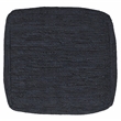 Simpli Home Fredrik Boho Square Pouf in Dark Blue Woven Genuine Leather