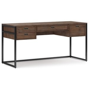 Simpli Home Richmond ACACIA WOOD Modern Industrial 60&quot Desk in Rustic Natural Brown