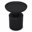 Haynes 16 inch Wide Solid Mango Boho Accent Table in Black & Assembled