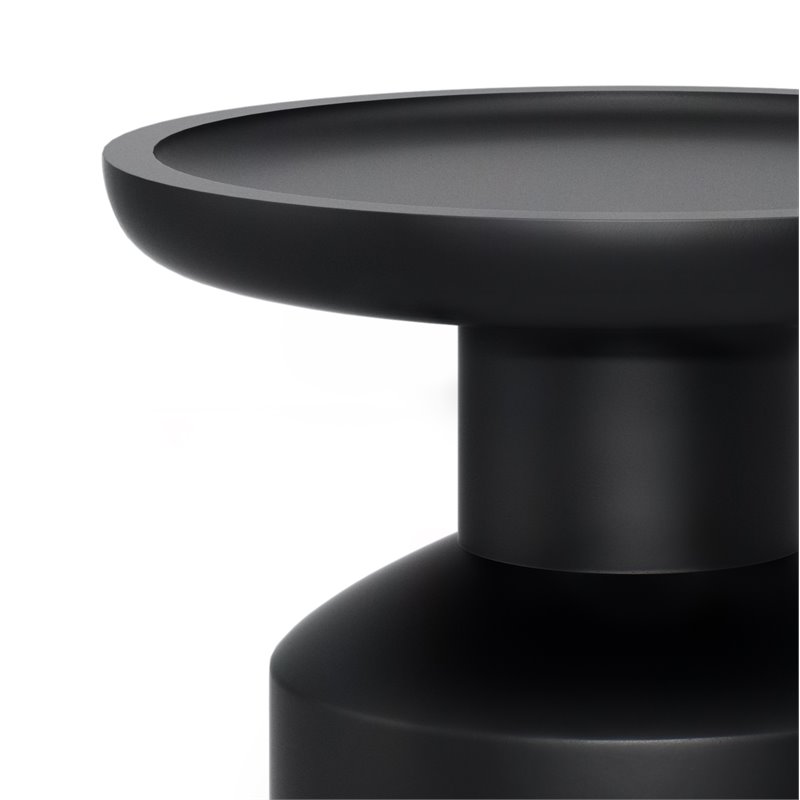 haynes 16 inch wide solid mango boho accent table in black & assembled