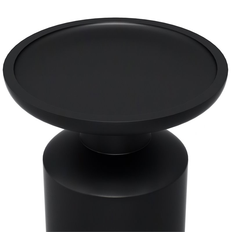 haynes 16 inch wide solid mango boho accent table in black & assembled