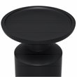 Haynes 16 inch Wide Solid Mango Boho Accent Table in Black & Assembled