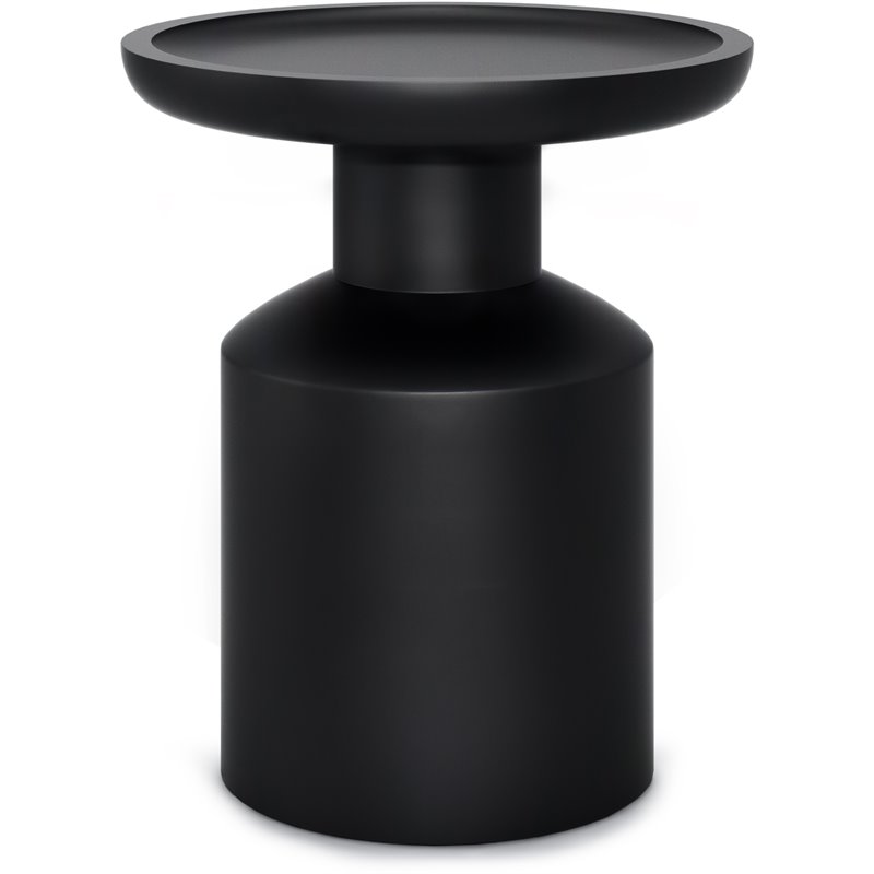 Haynes 16 inch Wide Solid Mango Boho Accent Table in Black & Assembled