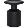 Haynes 16 inch Wide Solid Mango Boho Accent Table in Black & Assembled