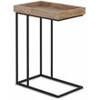 Gallagher Mango Wood and Metal 18&quot Rectangle Industrial C Side Table in Natural