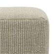 Simpli Home Zelma 18 inch Wide Boho Square Pouf in Cream & Natural PET Polyester