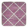 Cowan Contemporary Square Pouf in Magenta and Natural Handloom Woven