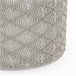 Coates Contemporary Round Macrame Pouf in Cloud Gray Cotton