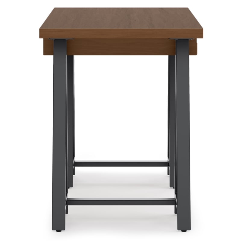 Sawhorse Industrial 50 inch Wide SOLID WALNUT WOOD and Metal Small Desk