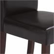Acadian Transitional Parson Dining Chair(Set of 2) in Tanners Brown Faux Leather