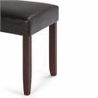 Acadian Transitional Parson Dining Chair(Set of 2) in Tanners Brown Faux Leather