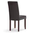 Acadian Transitional Parson Dining Chair(Set of 2) in Tanners Brown Faux Leather