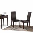 Acadian Transitional Parson Dining Chair(Set of 2) in Tanners Brown Faux Leather
