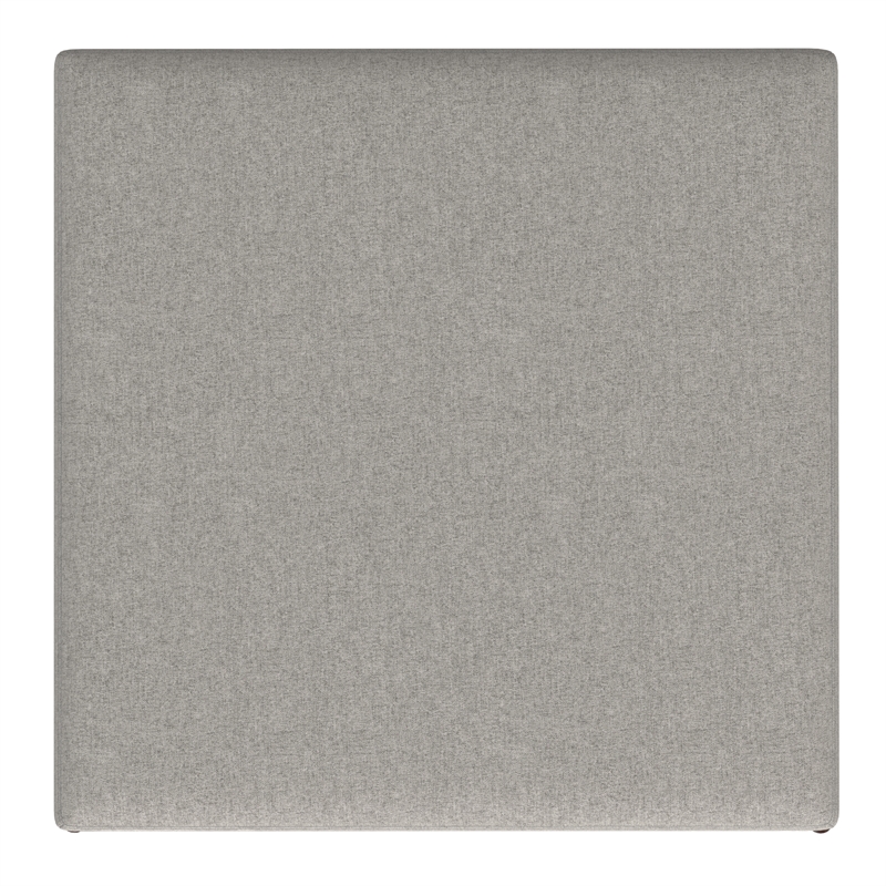 Owen 36 in. W Square Coffee Table Storage Ottoman in Cloud Gray Polyester Fabric