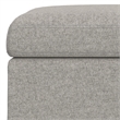 Owen 36 in. W Square Coffee Table Storage Ottoman in Cloud Gray Polyester Fabric
