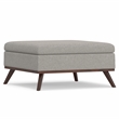 Owen 36 in. W Square Coffee Table Storage Ottoman in Cloud Gray Polyester Fabric