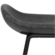 Dafney Contemporary Counter Height Stool (Set of 2) in Distressed Charcoal Gray