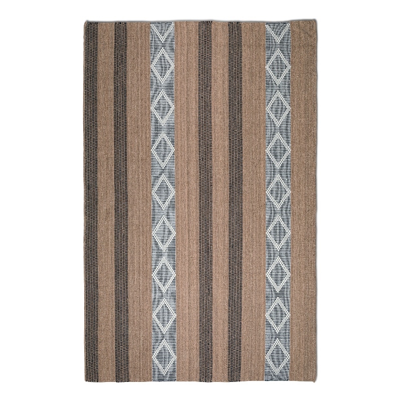 Hart 6 x 9 Area Rug Contemporary in Taupe and Black
