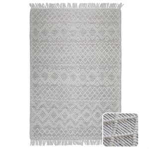 Jeffers 6 x 9 Area Rug Contemporary in Ivory and Brown