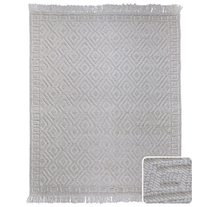 Mead 8 x 10 Area Rug Contemporary in Ivory