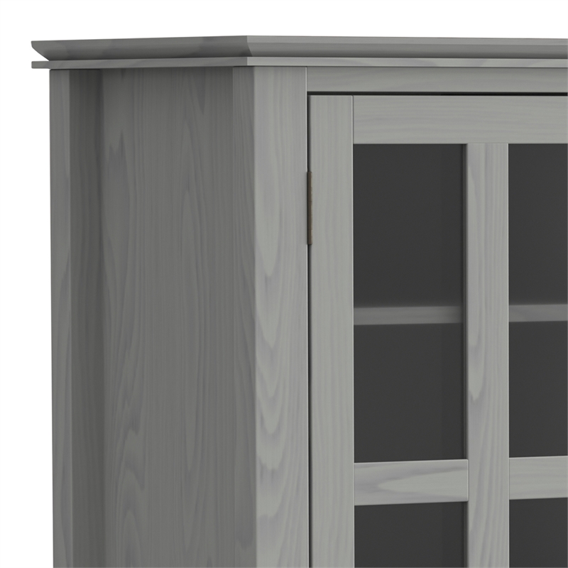 Artisan SOLID WOOD 53 inch Wide Contemporary TV Media Stand in Fog Gray