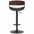 Archer Bentwood Adjustable Swivel Bar Stool Vegan Faux Leather