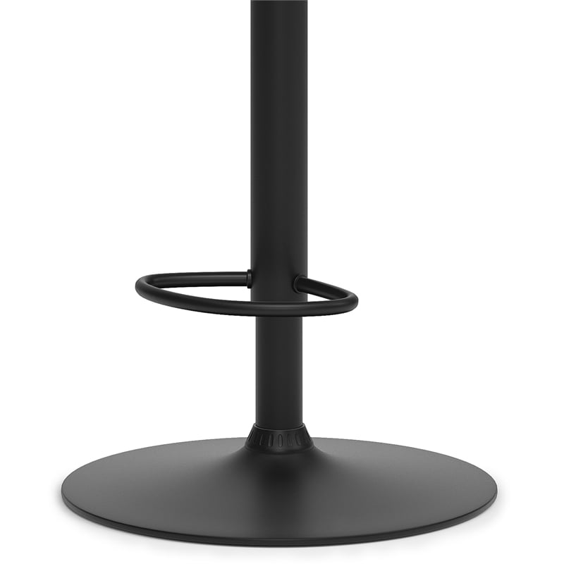 Archer Bentwood Adjustable Swivel Bar Stool Vegan Faux Leather