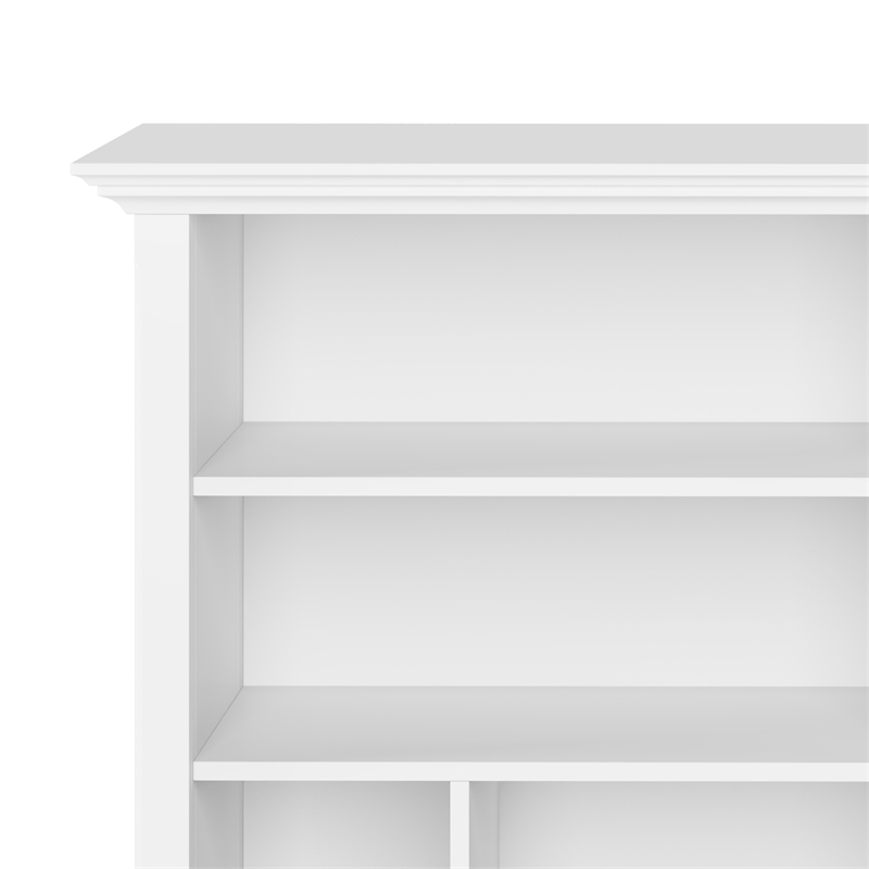 Amherst SOLID WOOD 44x44 inch Transitional Bookcase and Storage Unit in White