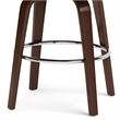 Ellison Contemporary Bentwood Counter Height Stool(Setof 2)in Cream Faux Leather