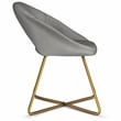 Barrett Mid Century Modern Accent Chair in Gray Velvet Fabric