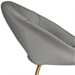 Barrett Mid Century Modern Accent Chair in Gray Velvet Fabric