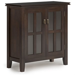 Artisan SOLID WOOD 30&quot Wide Contemporary Low Storage Cabinet in Tobacco Brown