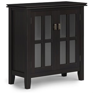 Artisan SOLID WOOD 30&quot Wide Contemporary Low Storage Cabinet in Hickory Brown