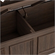 Amherst 48 inch Wide Solid Wood Transitional Entryway Bench in Farmhouse Brown