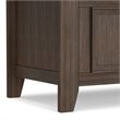 Amherst 48 inch Wide Solid Wood Transitional Entryway Bench in Farmhouse Brown