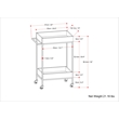 Simons Modern Industrial Solid Mango Wood and Metal Bar Cart in Natural