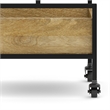 Hobbs Modern Industrial Solid Mango Wood and Metal Bar Cart in Natural