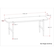 Wagner 46 inch Wide Acacia Hardwood and Metal Bench in Natural