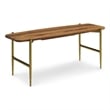 Wagner 46 inch Wide Acacia Hardwood and Metal Bench in Natural