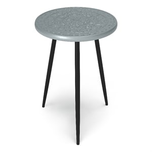 Sherbourne  17 inch Wide Metal Side Table in Gray