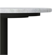 Evans 16 inch Wide Modern Side Table in White Genuine Marble and Black/Gold Iron