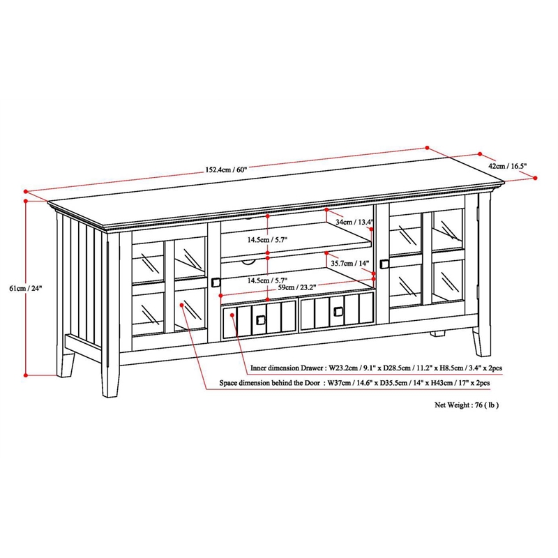 Acadian SOLID WOOD 60