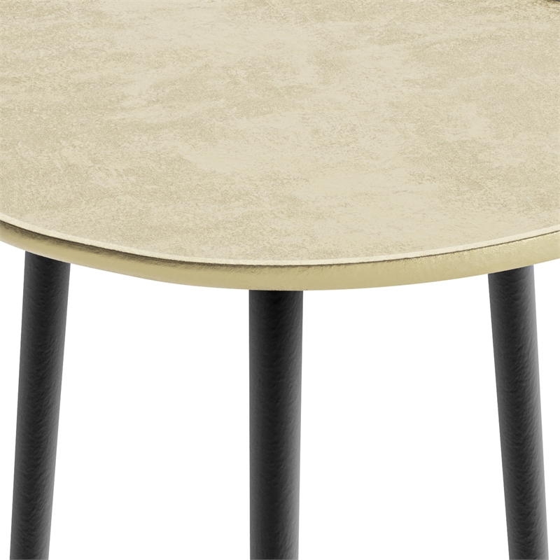 Tanner  Mid Century Modern 19 inch Wide Metal Metal Side Table in Gold