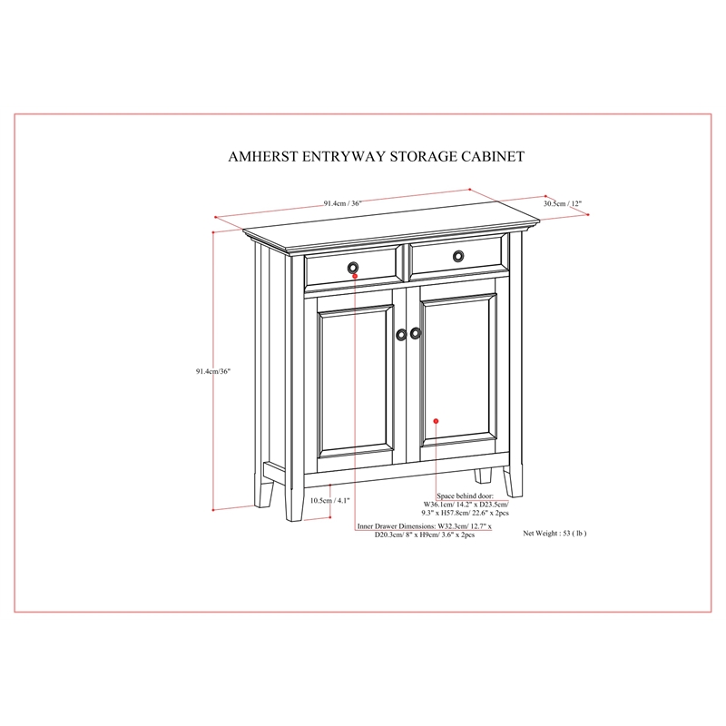 Simpli Home Amherst 36