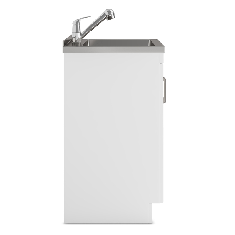 Kyle Transitional 24 inch Laundry Cabinet with Faucet and Stainless Steel Sink
