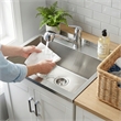 Kyle Transitional 28 inch Laundry Cabinet with Faucet and Stainless Steel Sink