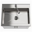 Kyle Transitional 28 inch Laundry Cabinet with Faucet and Stainless Steel Sink