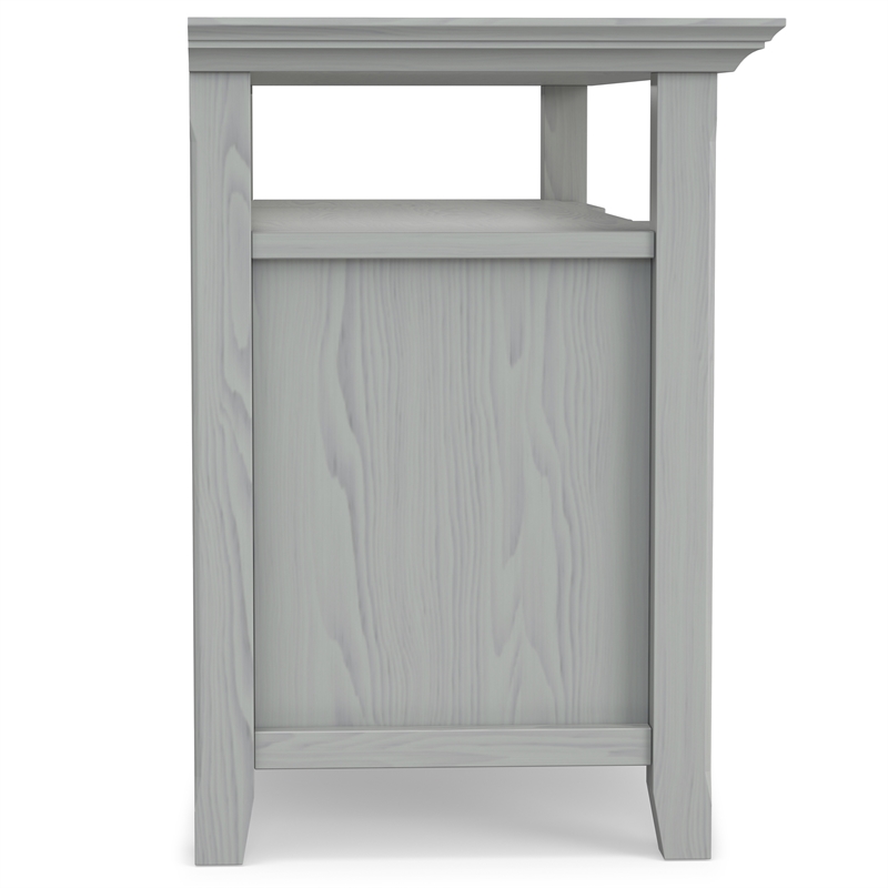 Amherst 54 inch Wide Solid Wood Transitional TV Stand in Fog Gray
