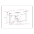Amherst 54 inch Wide Solid Wood Transitional TV Stand in Fog Gray